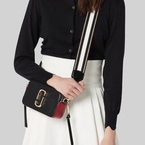 MARC JACOBS SNAPSHOT LOGO BAG SMALL AND EXTRA MJ STRAP